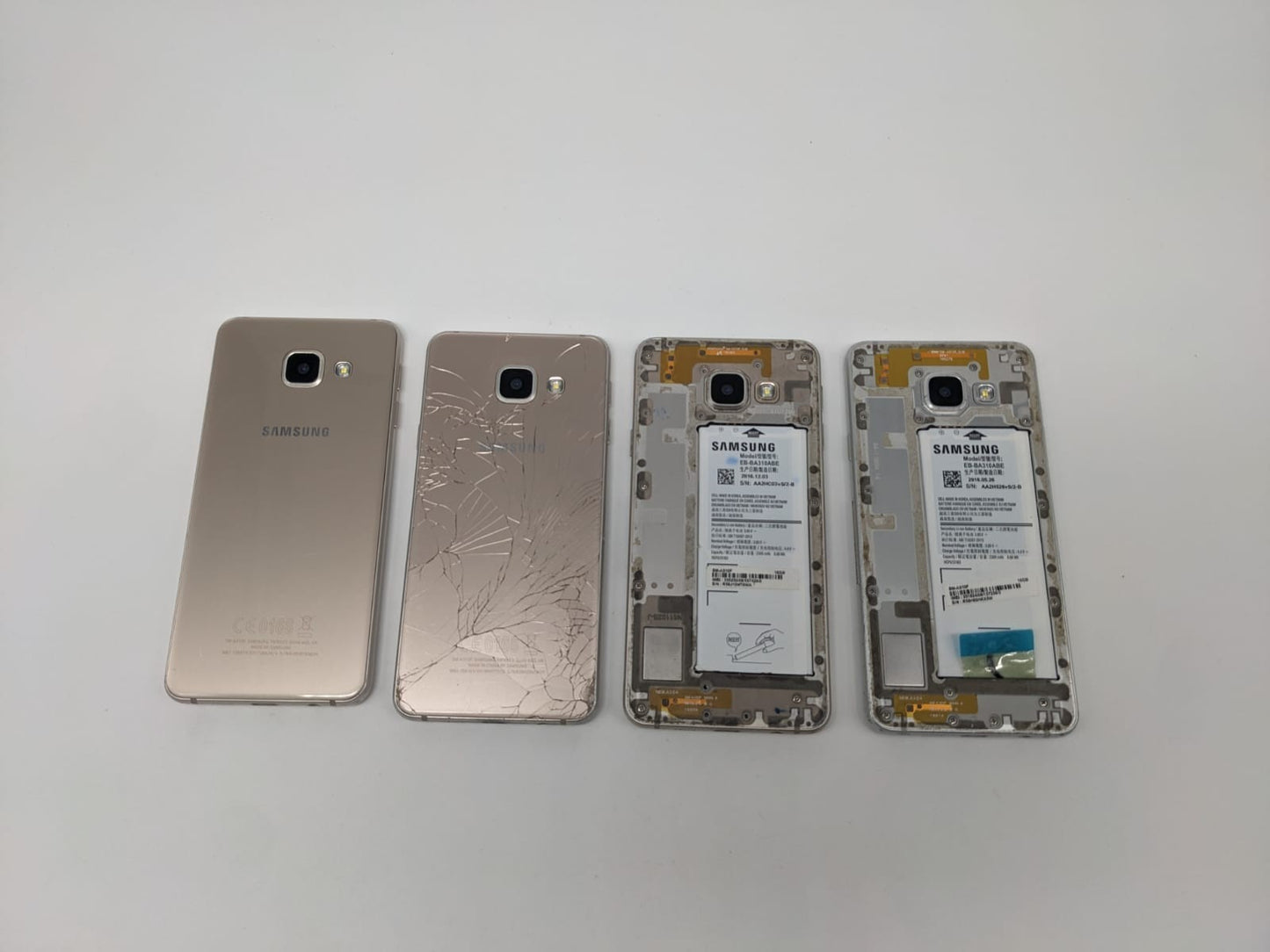 4x Samsung Galaxy A3 2016 SM-A310F Schwarz | DEFEKT | UNGETESTET