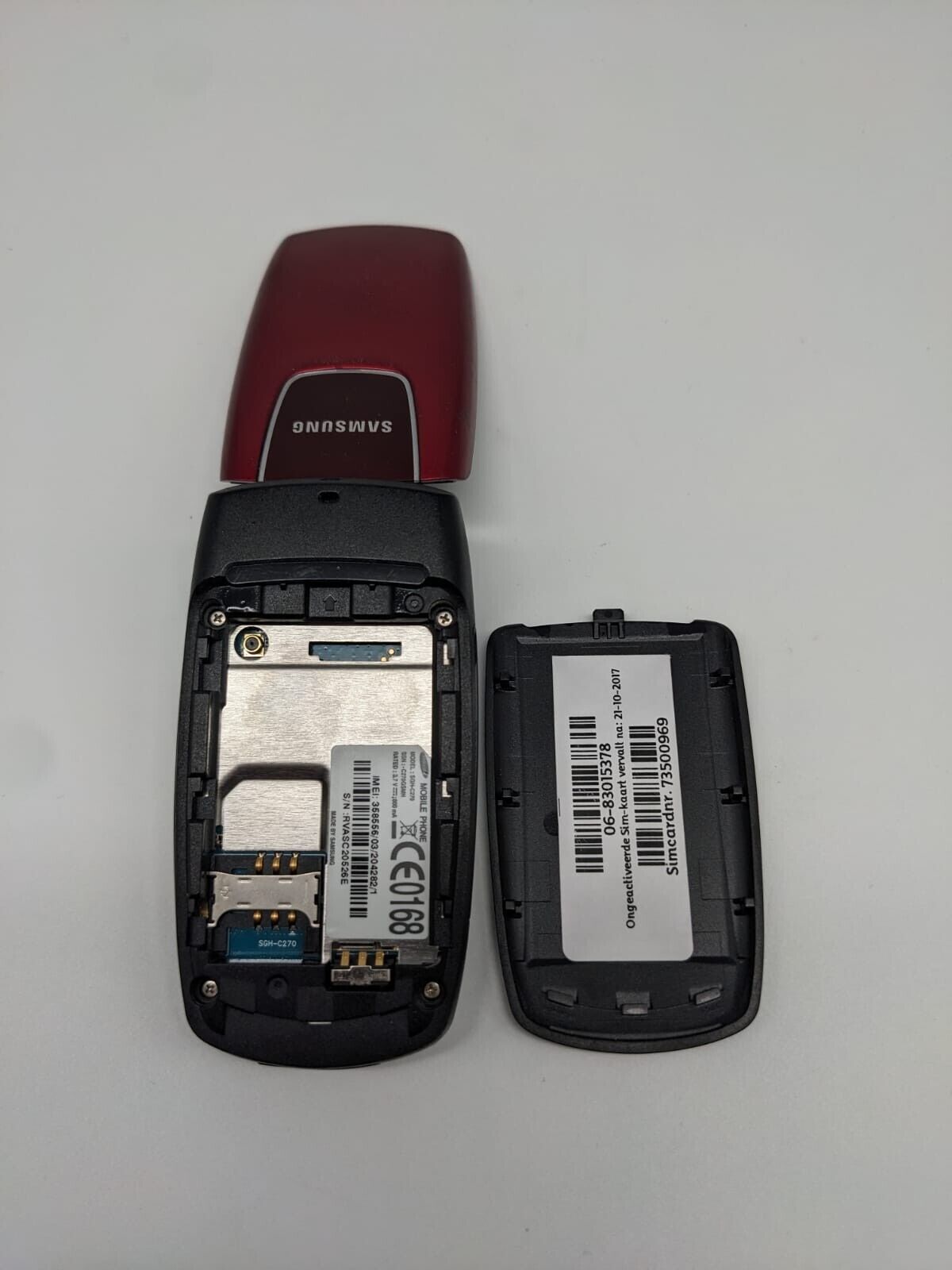 Samsung SGH-C270 Rot Klapphandy | OHNE AKKU | TOP DISPLAY | FUNKTIONIERT