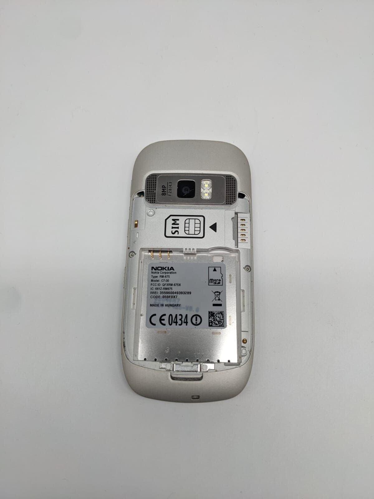 Nokia C7-00 RM-675 8GB Silber | Funktioniert | MIKROFON DEFEKT