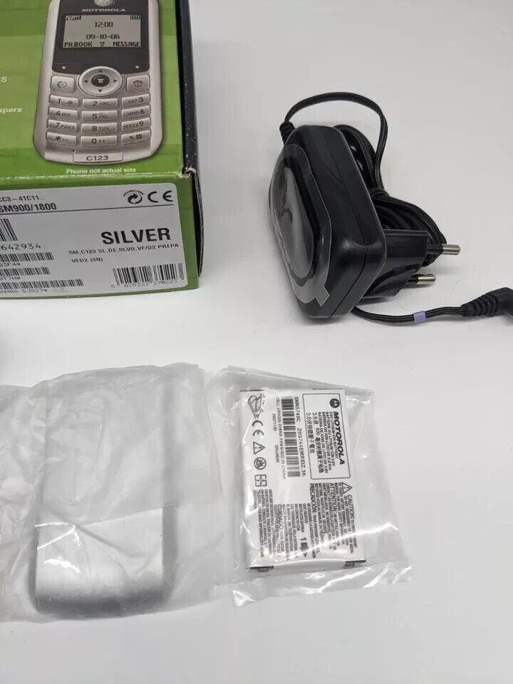 MOTOROLA C123 SILBER Vintage Handy Vodafone NEU