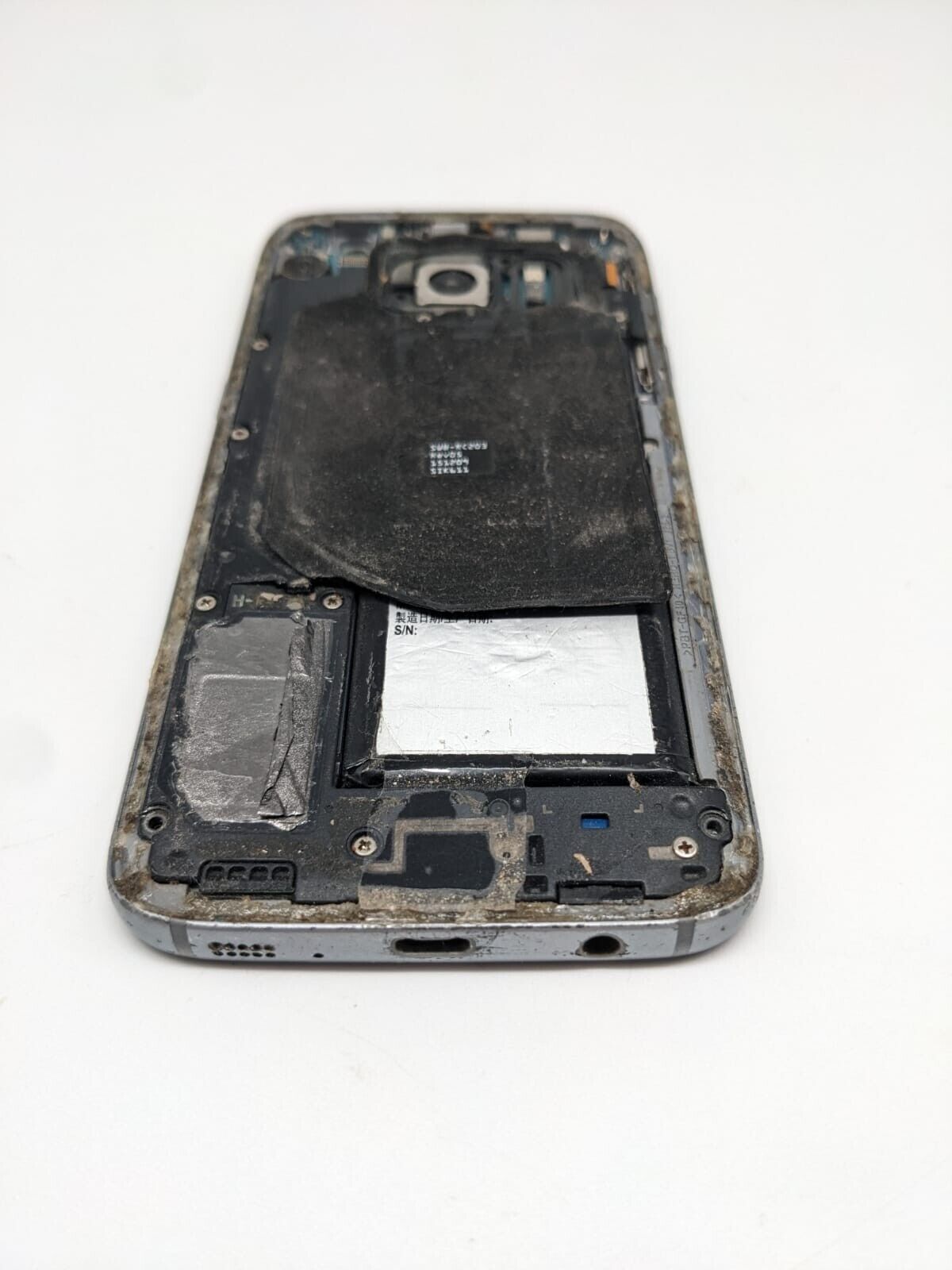 Samsung Galaxy S6 SM-G920F Schwarz Smartphone Ersatzteile Bastler Teilespender