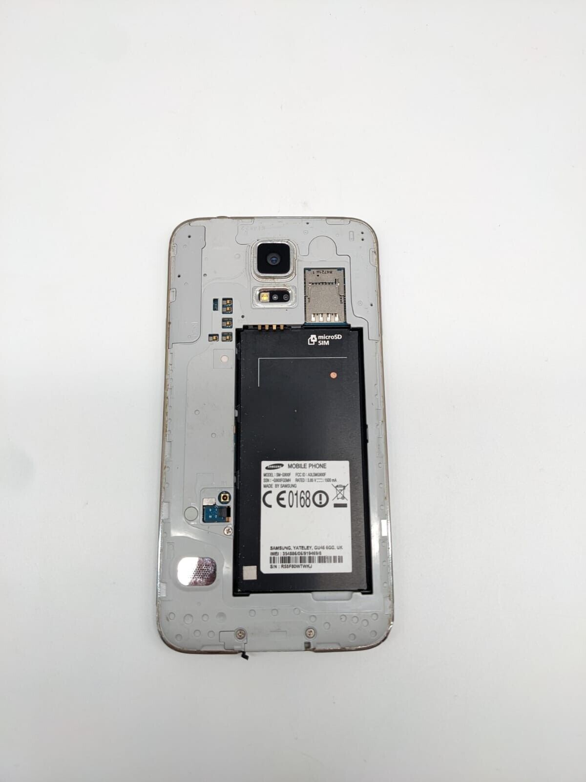 Samsung Galaxy S5 SM-G900F Weiß | OHNE AKKU | LÄDT/STARTET NICHT