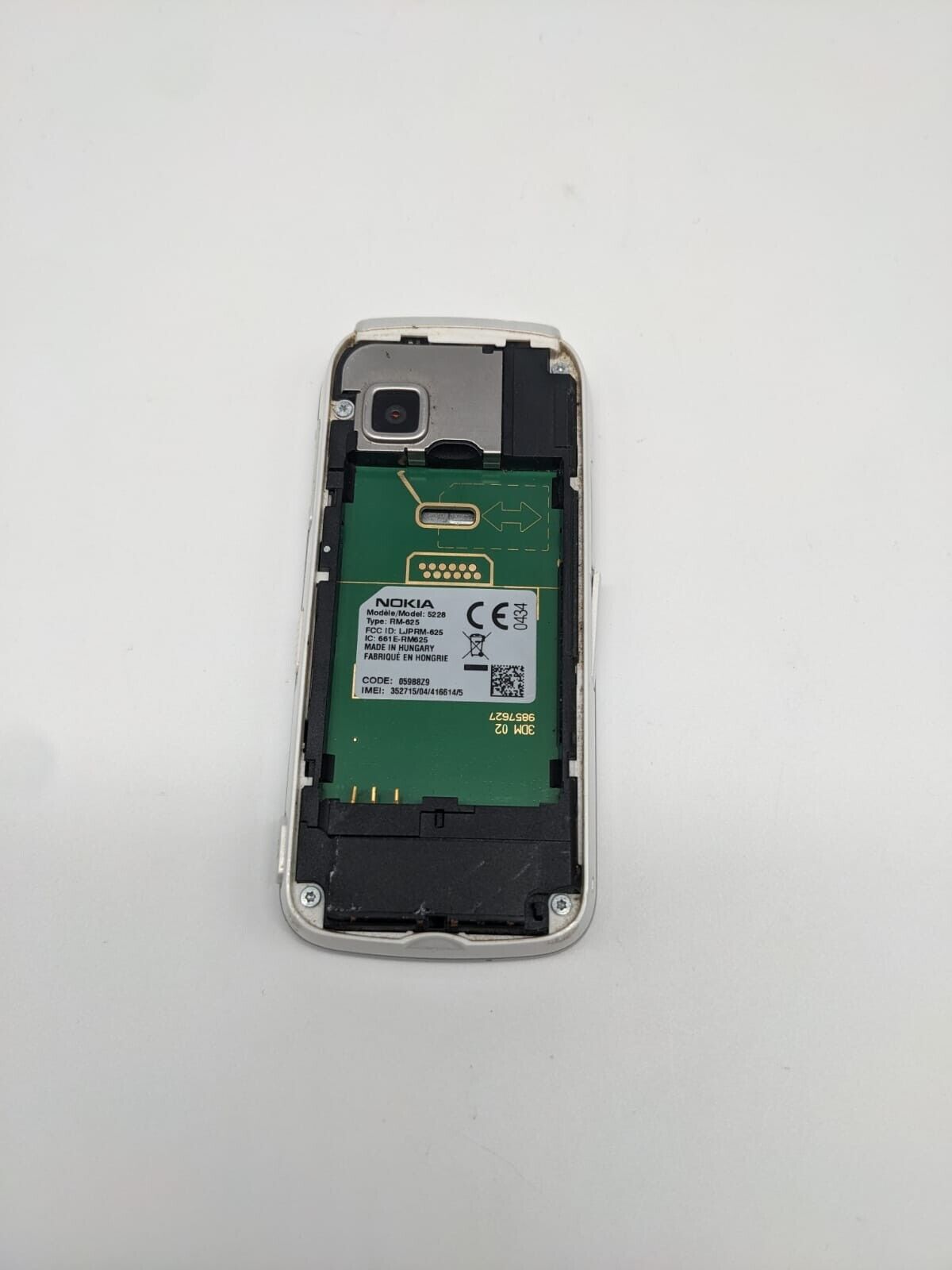 Nokia 5228 Weiß RM-625 Teilespender Ersatzteile | OHNE AKKU