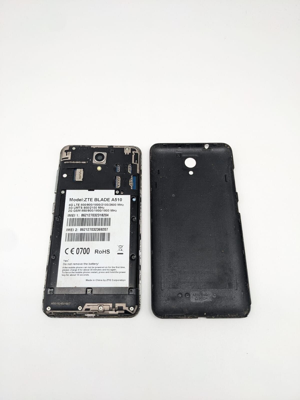 ZTE Blade A510 Schwarz Smartphone Teilespender | LÄDT/STARTET NICHT