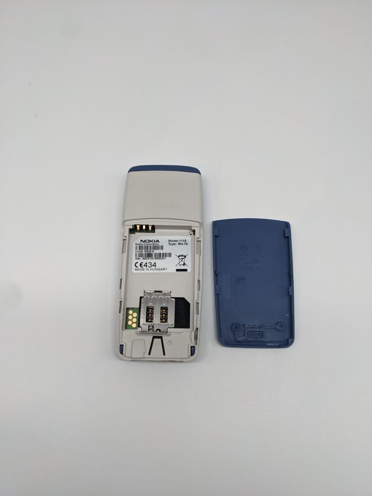 Nokia 1110 RH-70 Silber Blau Handy | OHNE AKKU | OHNE SIMLOCK