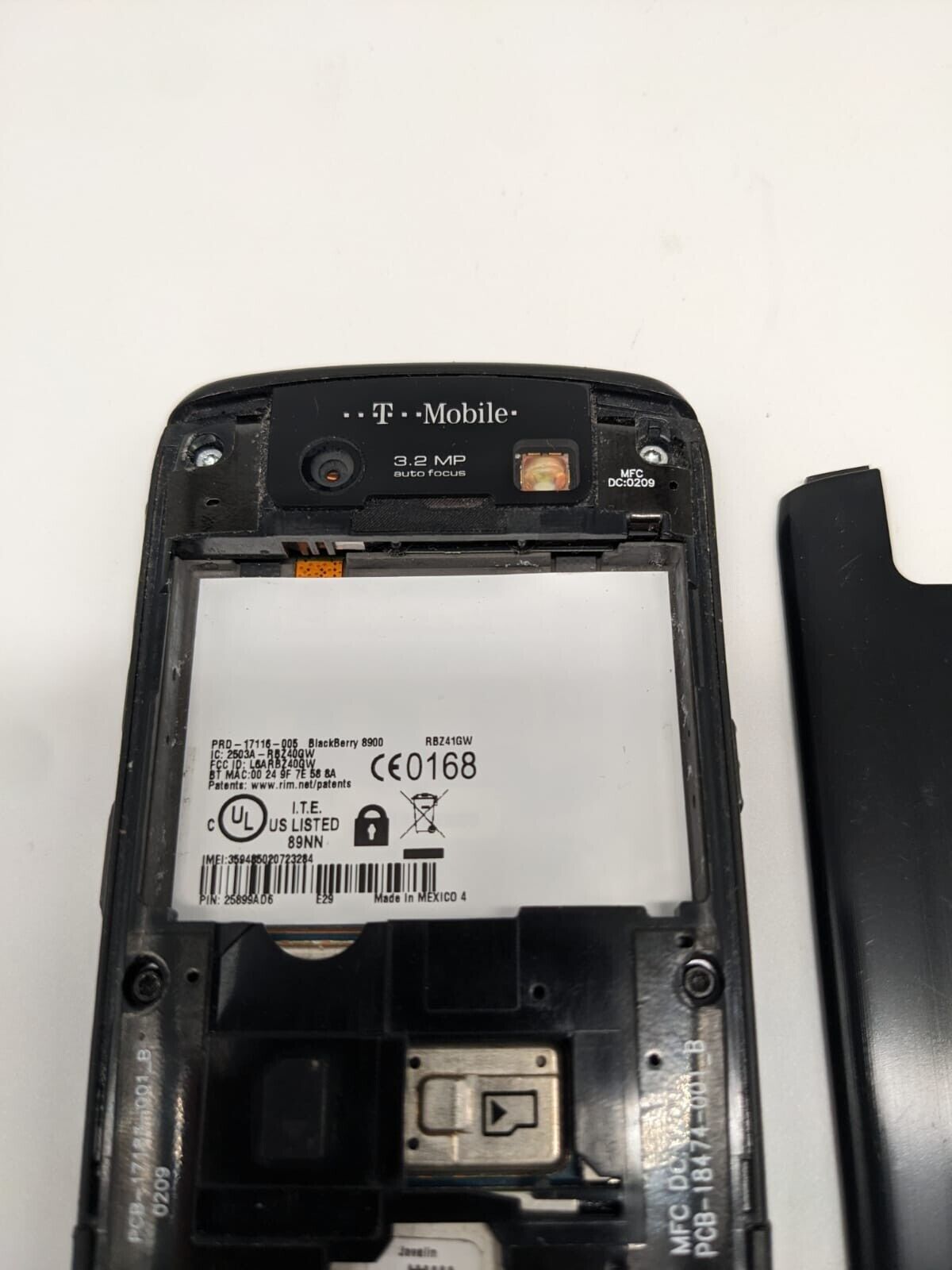 BlackBerry Curve 8900 Schwarz | OHNE AKKU | UNGETESTET #X6