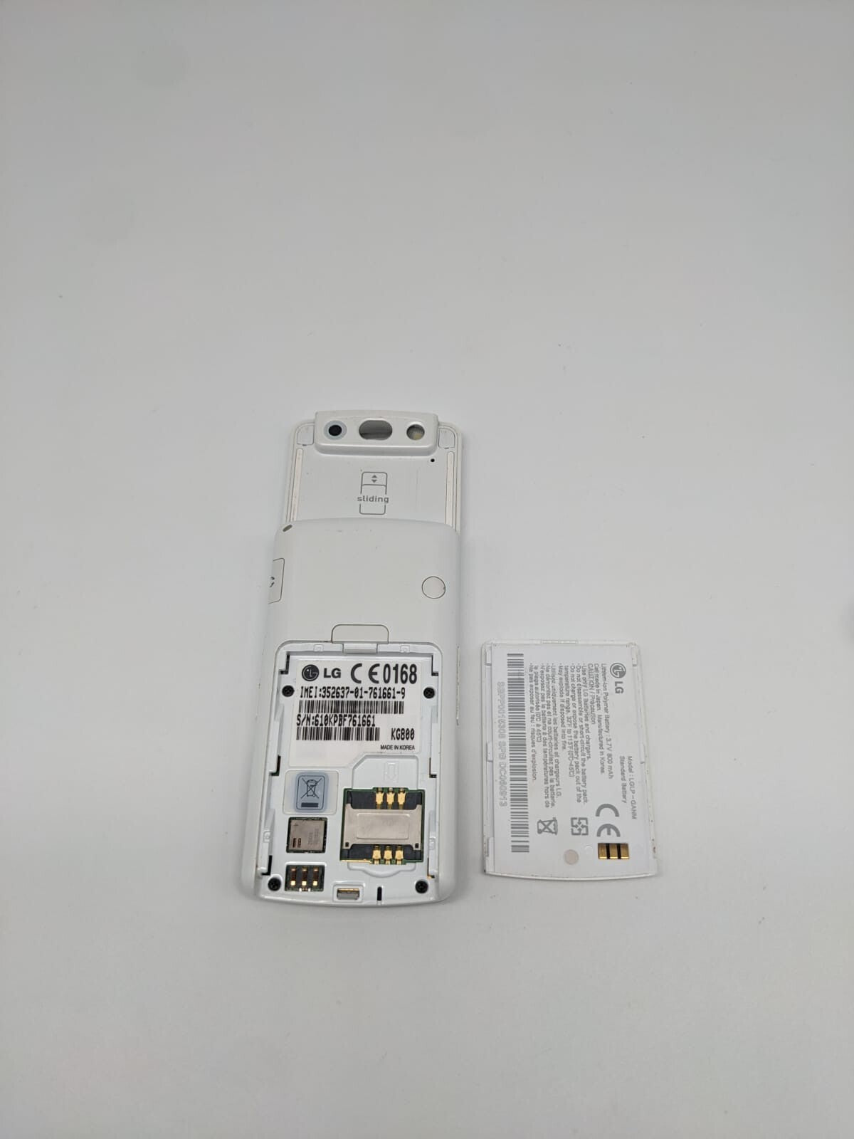 LG KG800 Weiß Handy Slide Retro Vintage | OHNE SIMLOCK