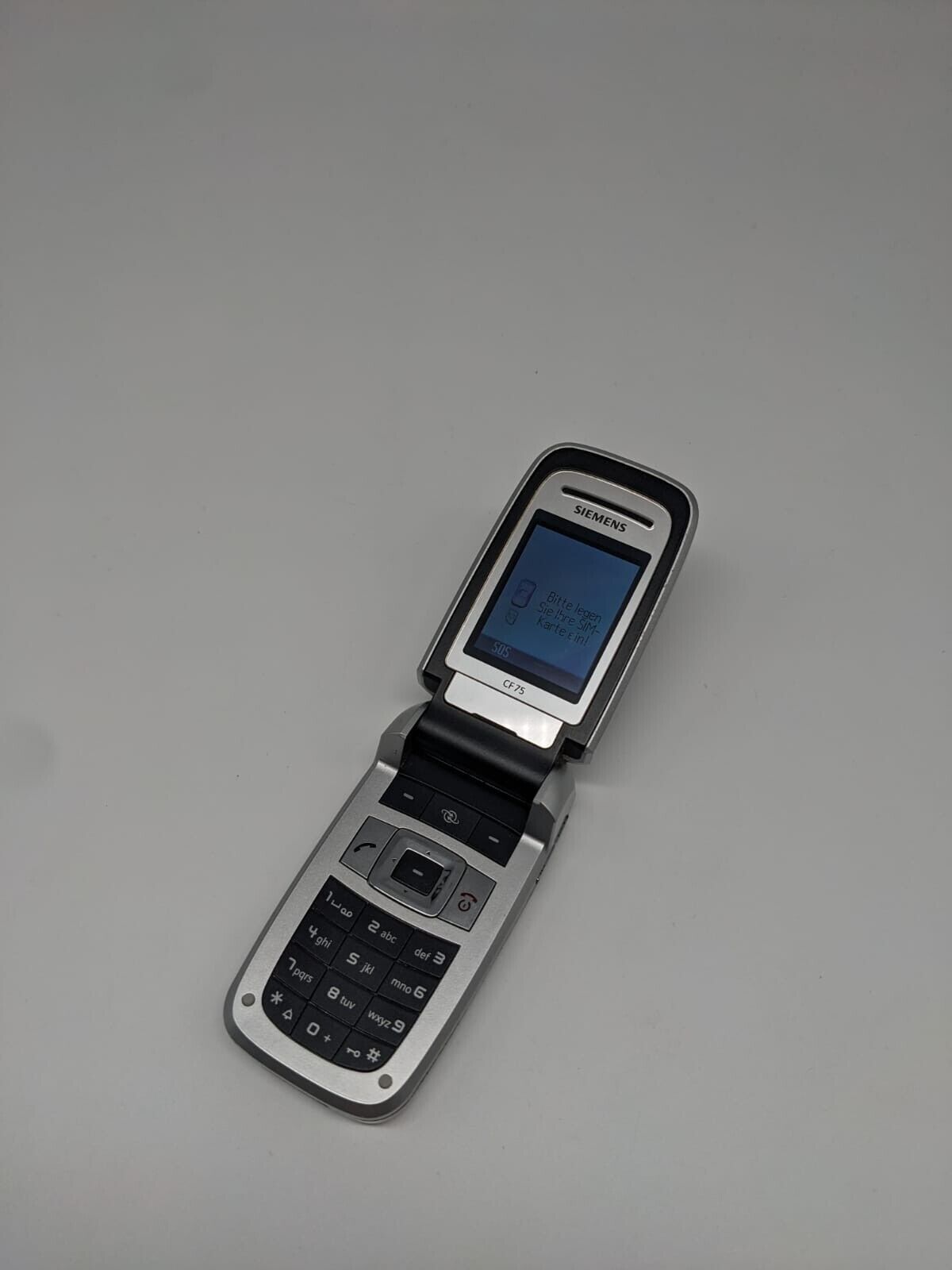 Siemens CF75 Klapphandy Schwarz Silber | OHNE AKKU | OHNE SIMLOCK | FUNKTIONIERT