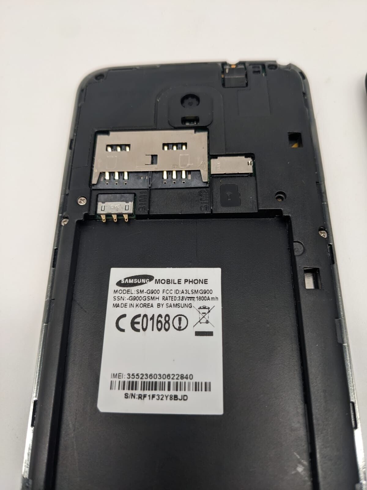 Samsung Galaxy SM-G900 Dual Sim Schwarz Android | UNGETESTET | OHNE AKKU #X5