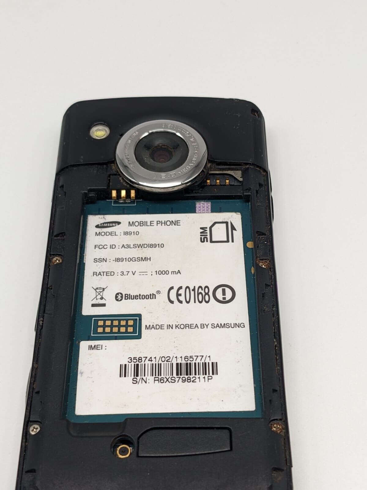 Samsung Omnia HD I8910 Schwarz | OHNE AKKU | UNGETESTET