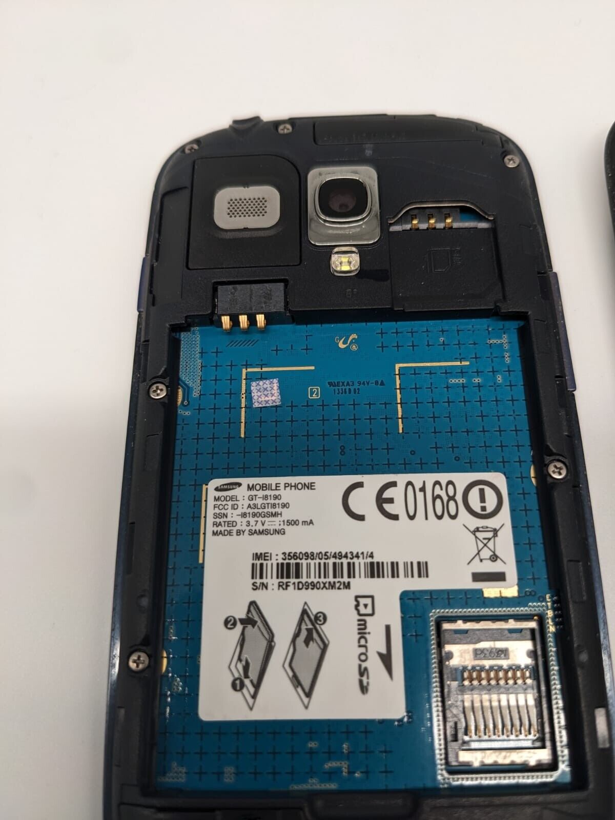 Samsung Galaxy S 3 III mini GT-I8190 Blau Smartphone | OHNE AKKU | OHNE SIMLOCK