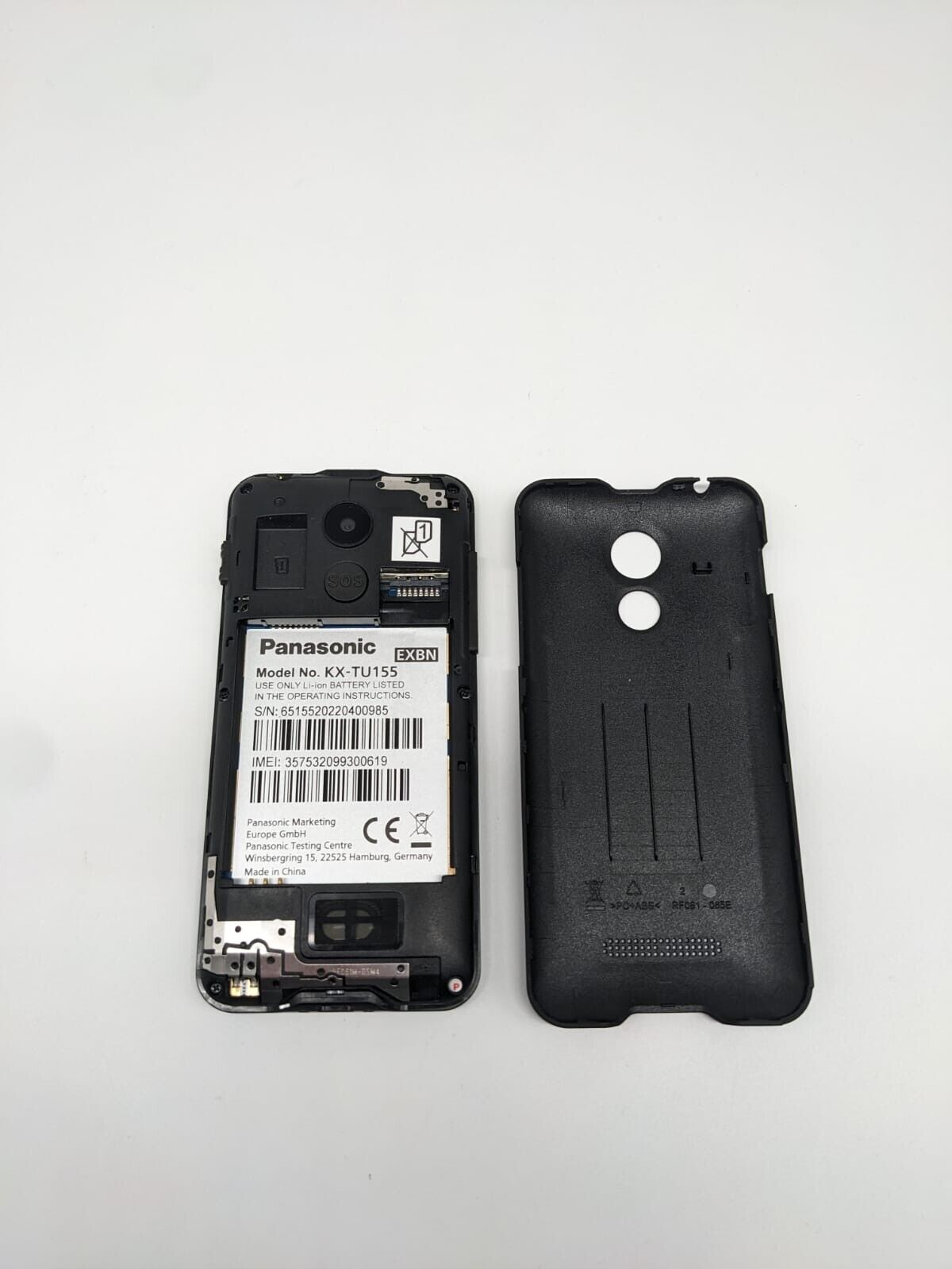 Panasonic KX-TU155 Schwarz Seniorentelefon | OHNE AKKU | SIMSLOT DEFEKT