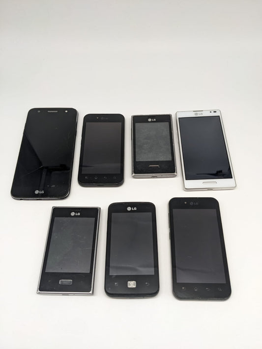 7x LG Smartphone Handy Konvolut Sammlung Posten | UNGETESTET