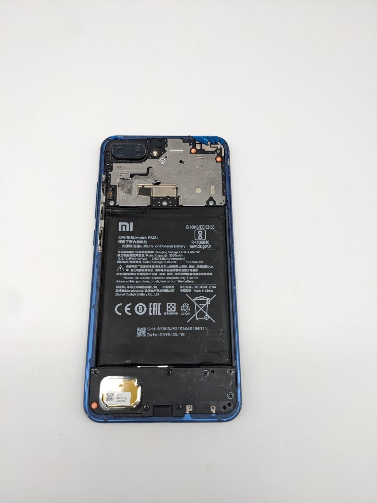 Xiaomi Mi 8 Lite Blau Bastler Teilespender Ersatzteile | DISPLAY DEFEKT