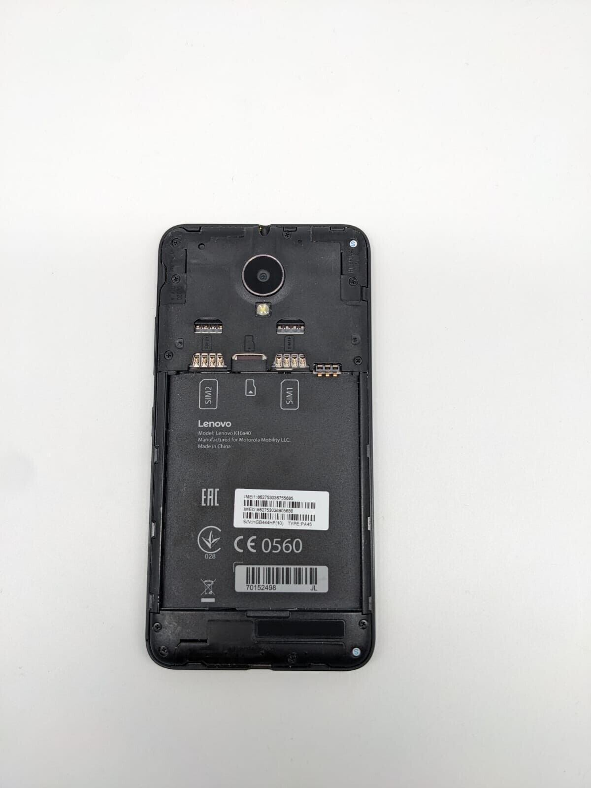 Lenovo Vibe C2 Schwarz K10a40 Smartphone | OHNE AKKU | UNGETESTET