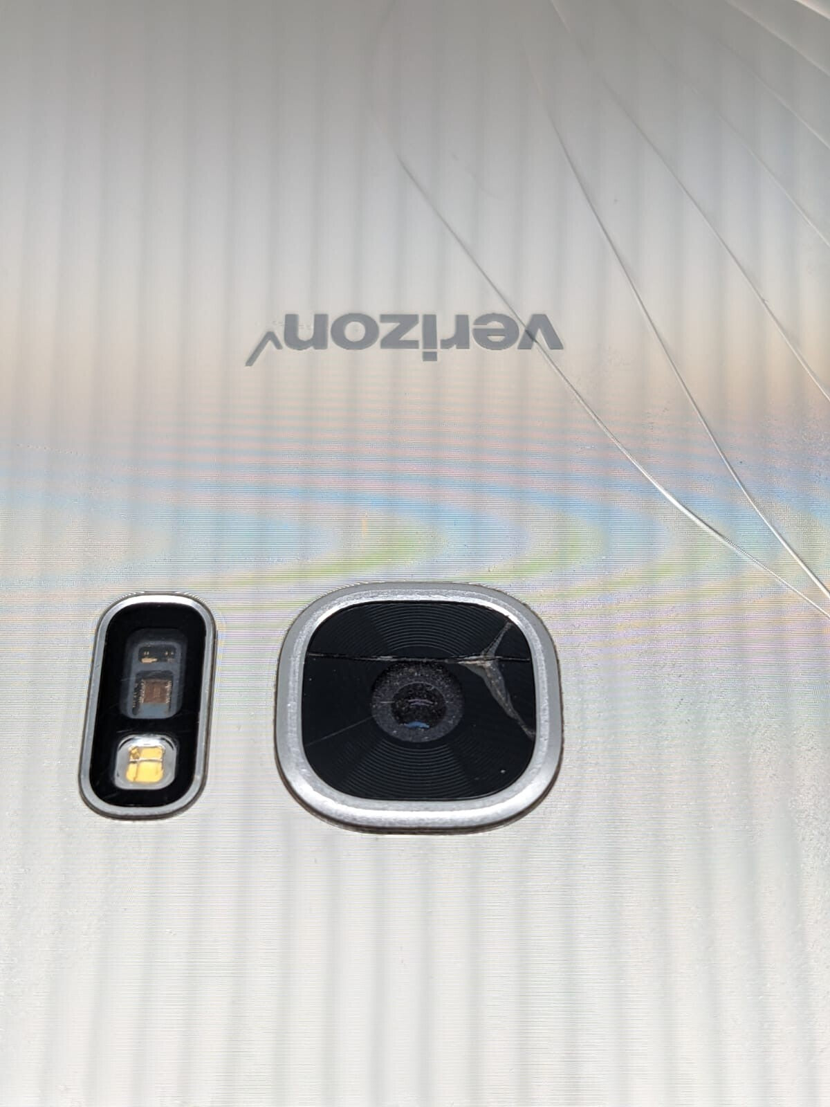 Samsung Galaxy S7 Edge SM-G935V Verizon Silber | DISPLAYDEFEKT | UNGETESTET