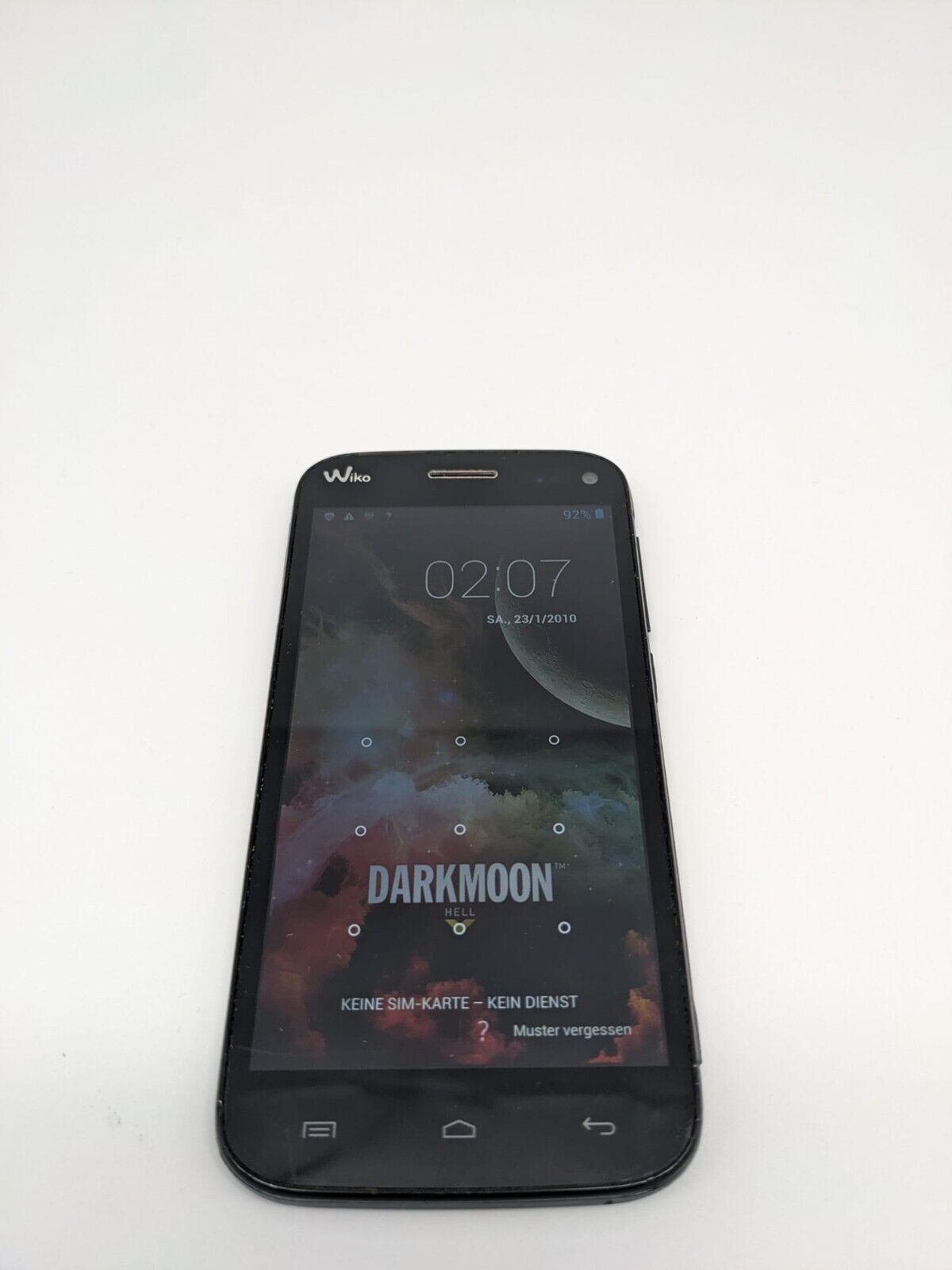 WIKO DARKMOON DUAL SIM Schwarz MUSTERSPERRE S0031