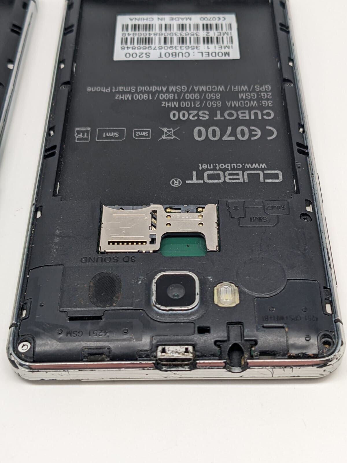 2x Cubot S200 Weiß Smartphone Teilespender Ersatzteile Bastler | UNGETESTET
