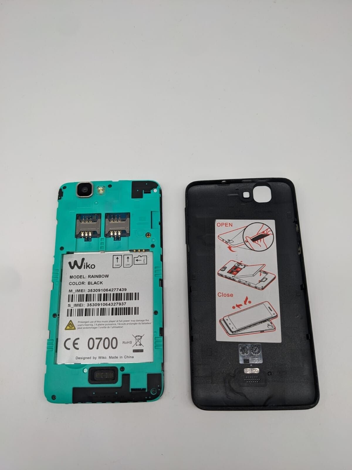 Wiko Rainbow Schwarz Smartphone | OHNE AKKU | UNGETESTET