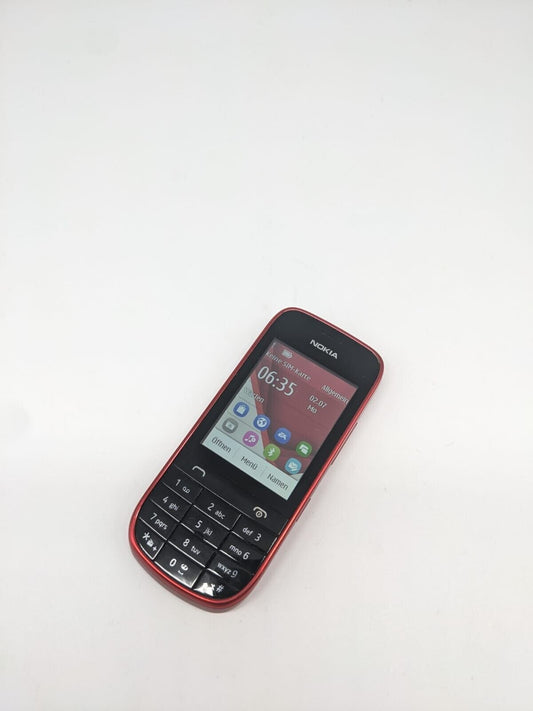 Nokia Asha 203 Rot | VOLL FUNKTIONSFÄHIG | OHNE SIMLOCK