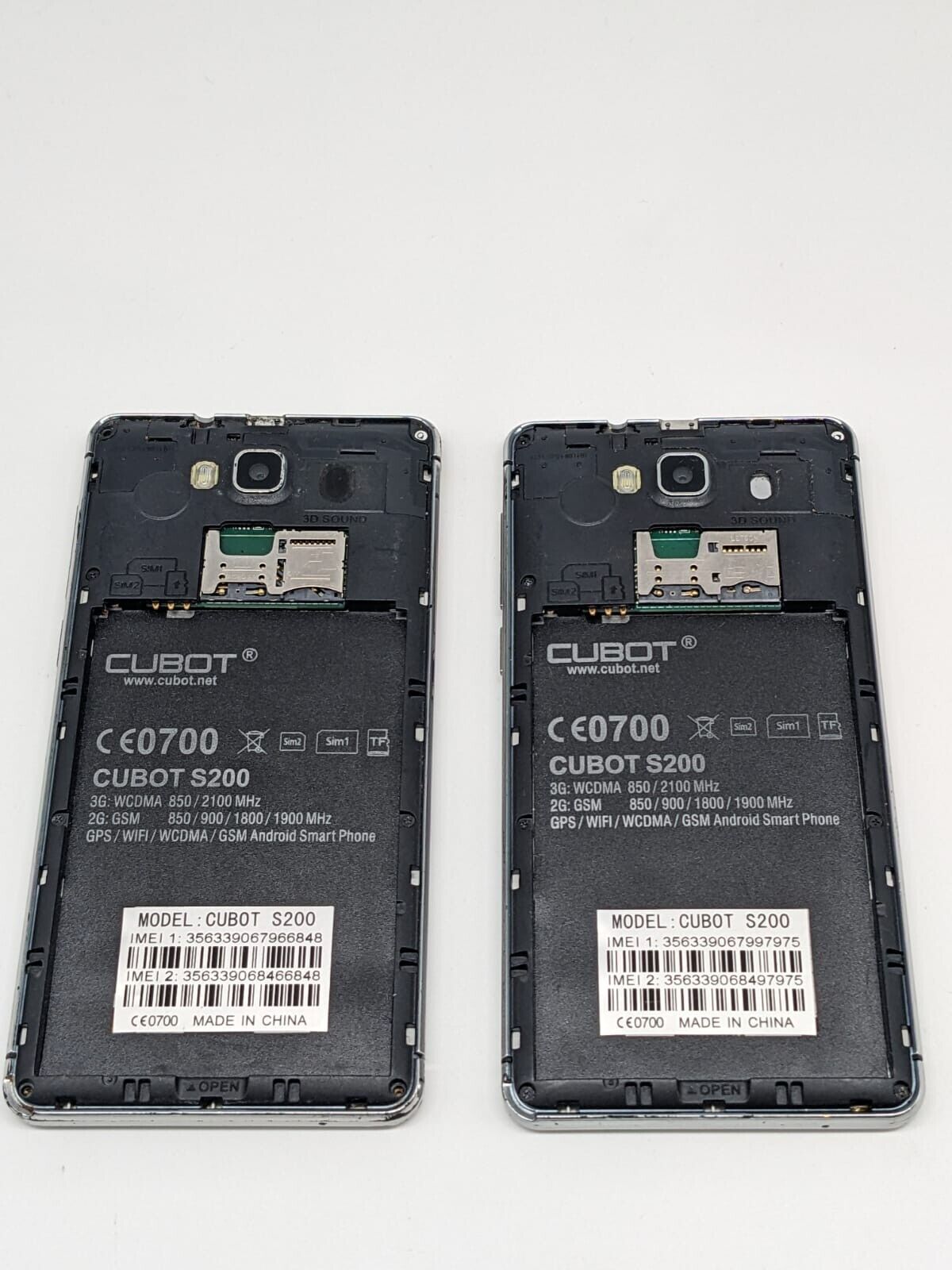 2x Cubot S200 Weiß Smartphone Teilespender Ersatzteile Bastler | UNGETESTET