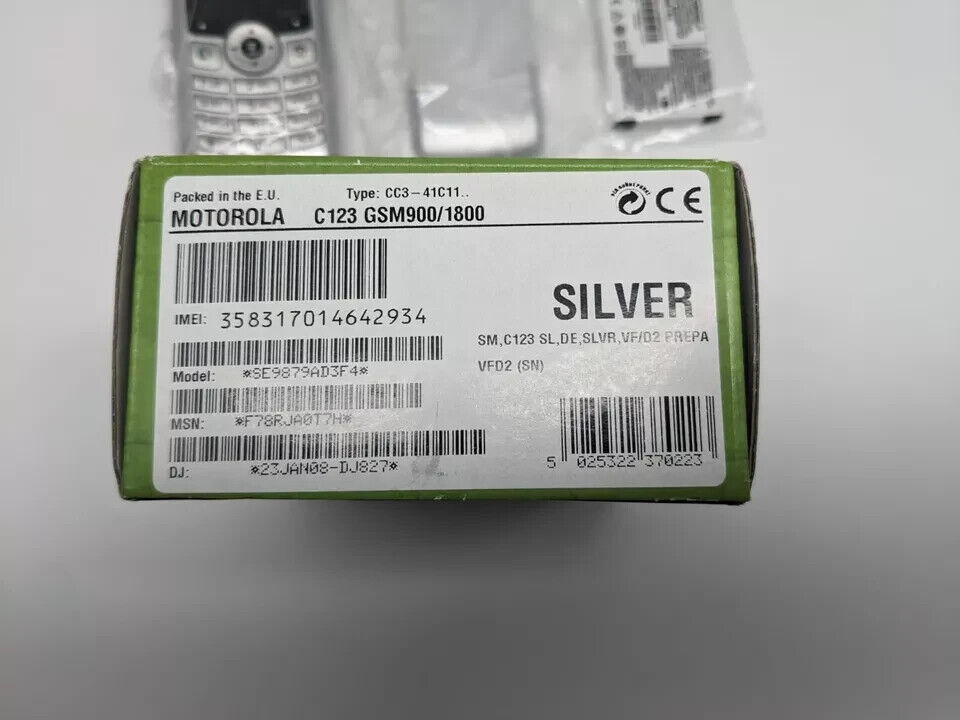MOTOROLA C123 SILBER Vintage Handy Vodafone NEU 