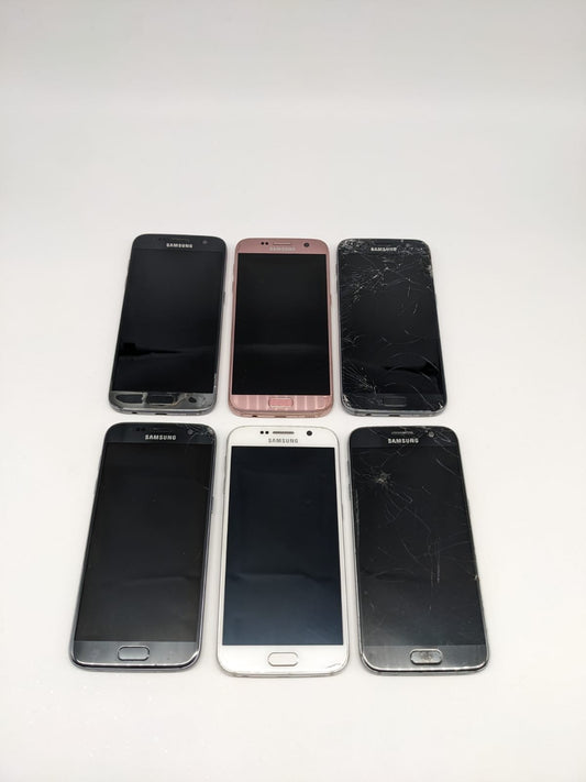 6x Samsung Galaxy S7 SM-G930F Konvolut Sammlung Posten | DEFEKT