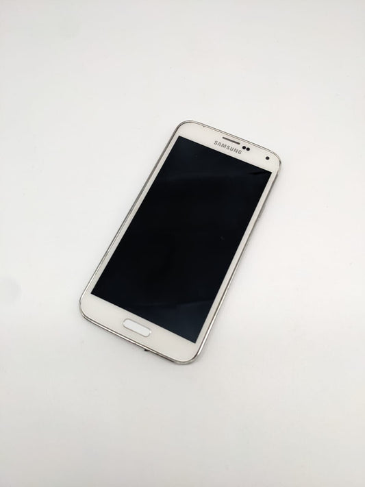 Samsung Galaxy S5 SM-G900F Weiß | OHNE AKKU | LÄDT/STARTET NICHT