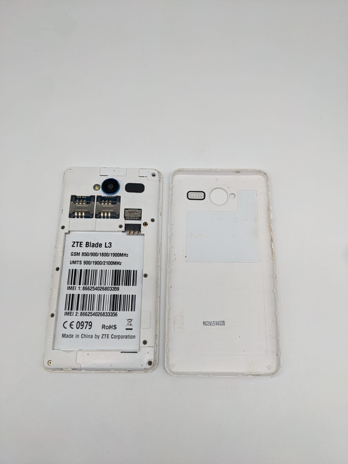 ZTE Blade L3 Weiß Smartphone Teilespender Ersatzteile | OHNE AKKU | UNGETESTET