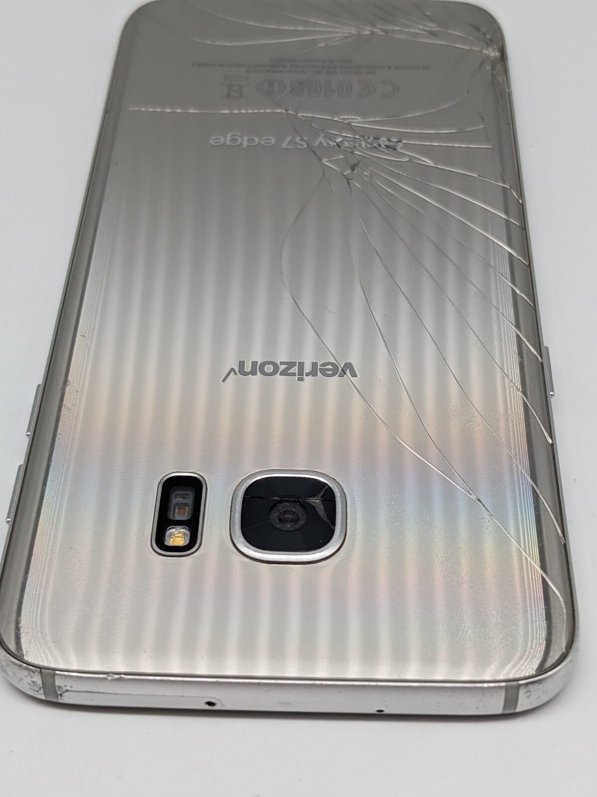 Samsung Galaxy S7 Edge SM-G935V Verizon Silber | DISPLAYDEFEKT | UNGETESTET