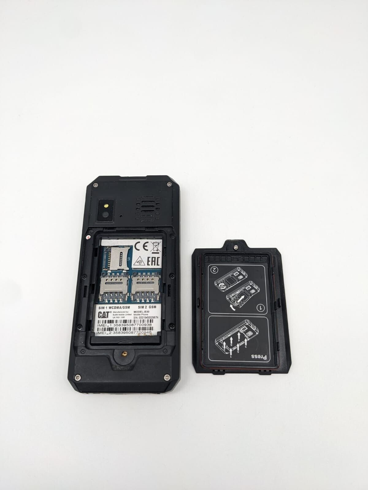 CAT B30 Outdoor Handy Schwarz Dual Sim | OHNE AKKU | OHNE SIMLOCK