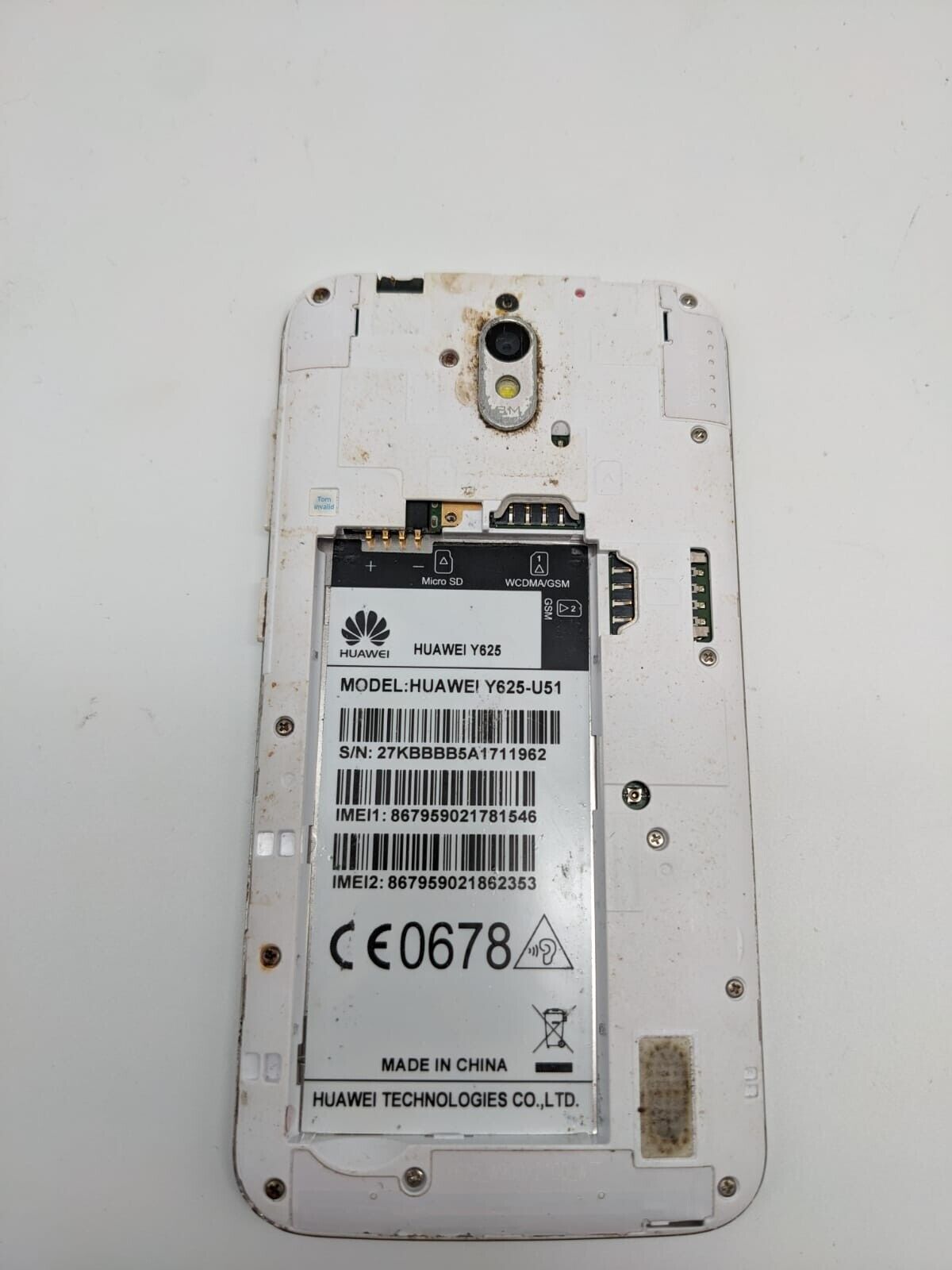 Huawei  Ascend Y625 Weiß Smartphone Android UNGETESTET 
