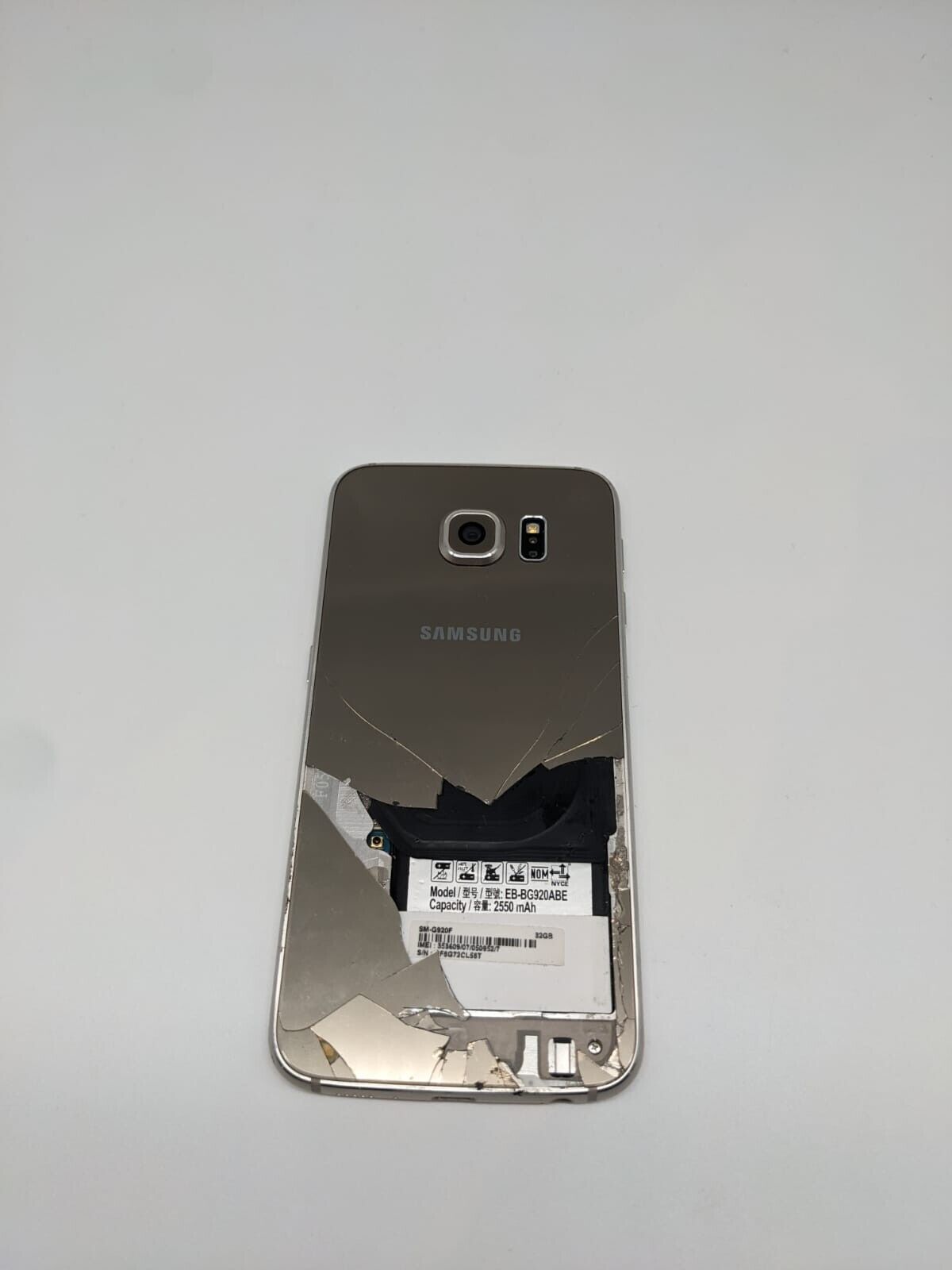 Samsung  Galaxy S6 SM-G920F Gold Smartphone Ersatzteile Bastler | DISPLAY DEFEKT