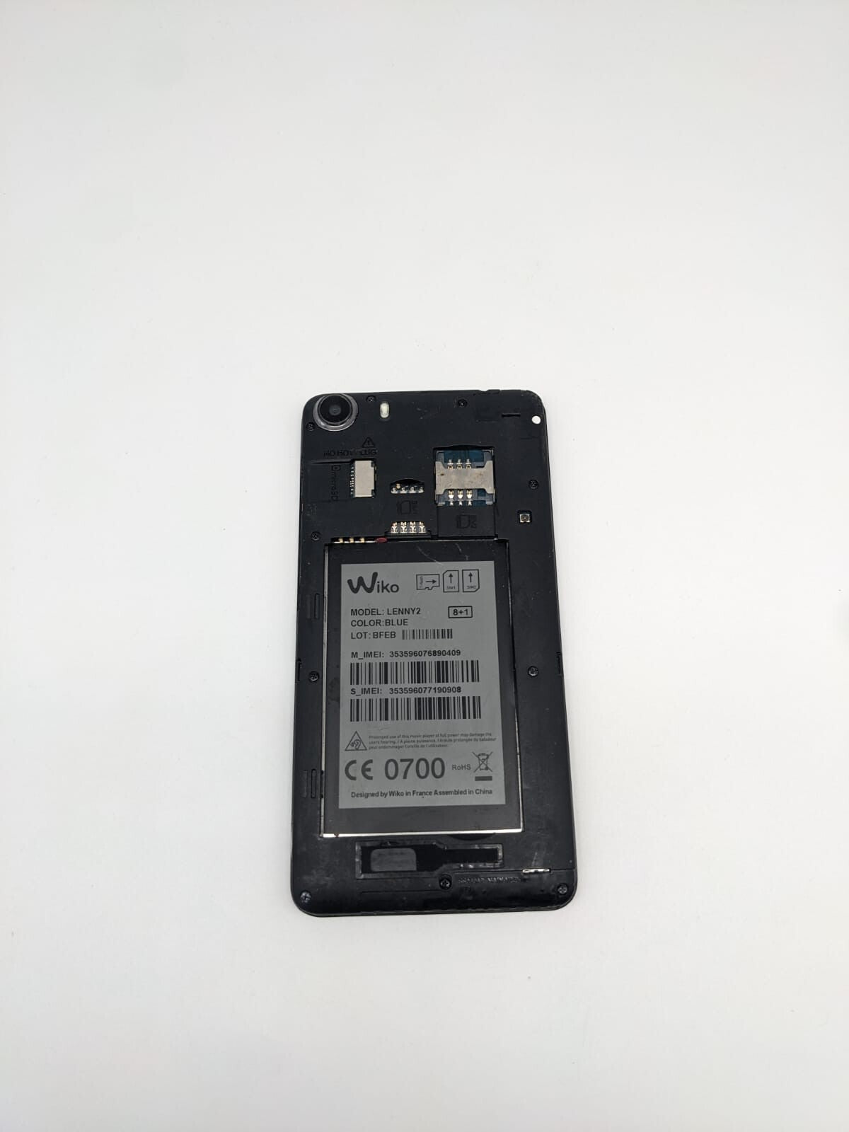 Wiko Lenny 2  Schwarz Dual Sim Smartphone | OHNE AKKU | UNGETESTET