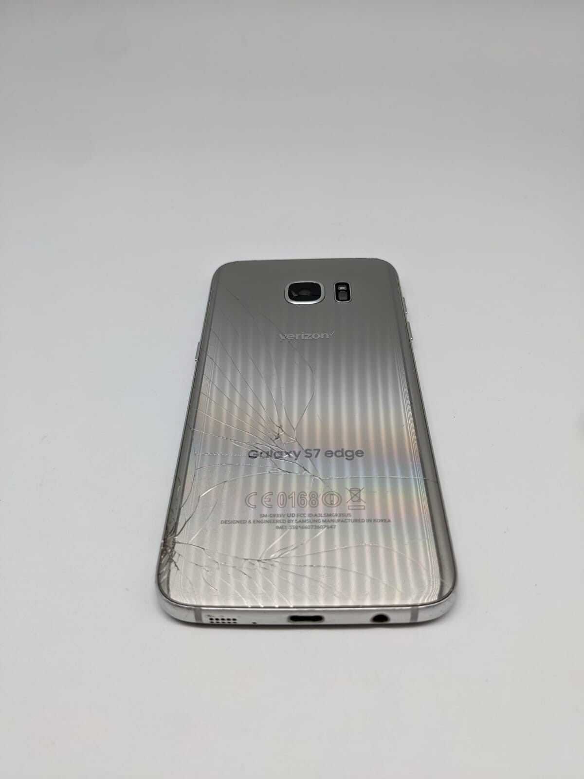 Samsung Galaxy S7 Edge SM-G935V Verizon Silber | DISPLAYDEFEKT | UNGETESTET