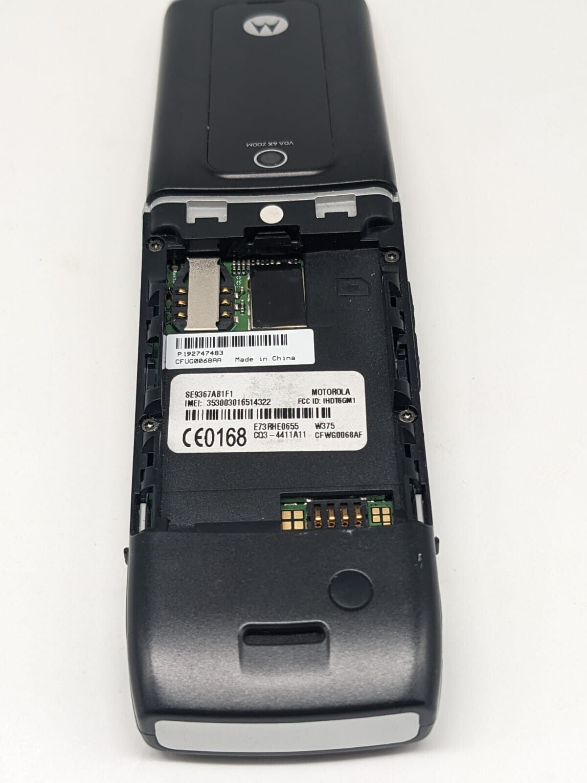 Motorola W375 Schwarz Handy | OHNE AKKU | OHNE SIMLOCK | TOP DISPLAY