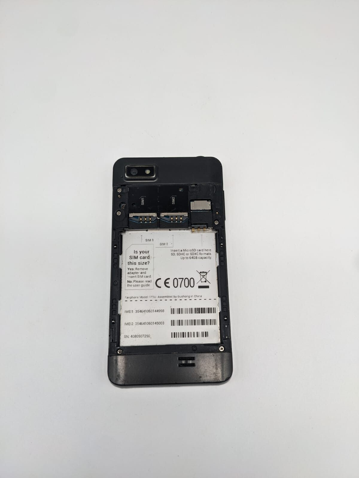 Fairphone 1 First Edition FP1U Dual Sim Smartphone | OHNE AKKU | UNGETESTET