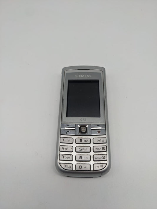 SIEMENS C75 SILBER Handy Vintage Retro UNGETESTET 