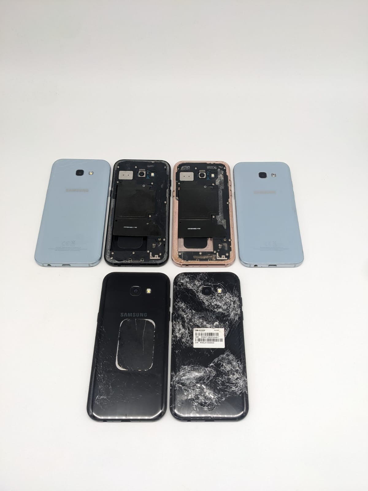 6x Samsung Galaxy A5 SM-A520F Teilespender Ersatzteile Konvolut Sammlung