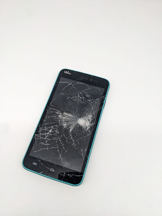Wiko Lenny Türkis Dual Sim Smartphone | DISPLAYSCHADEN | STARTET | UNGETESTET