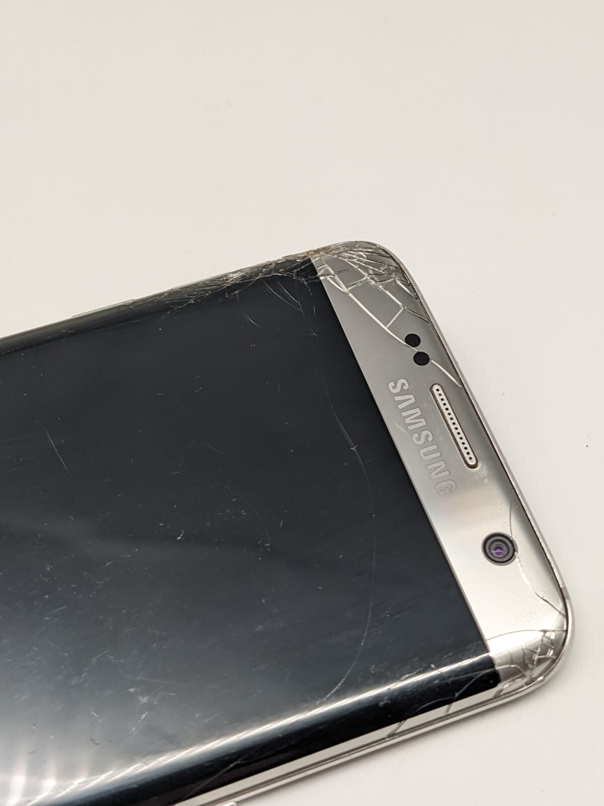 Samsung Galaxy S7 Edge SM-G935V Verizon Silber | DISPLAYDEFEKT | UNGETESTET