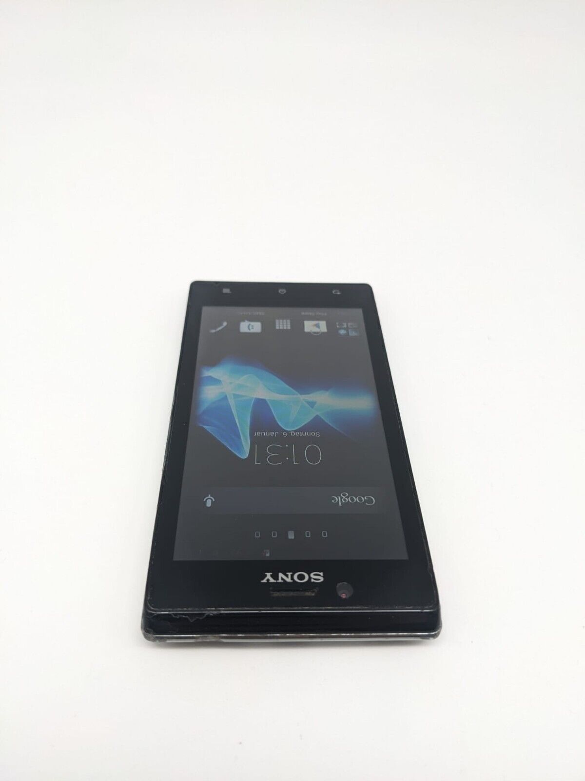 Sony Xperia J ST26i 4 GB Schwarz Smartphone DISPLAY EINGEBRANNT 