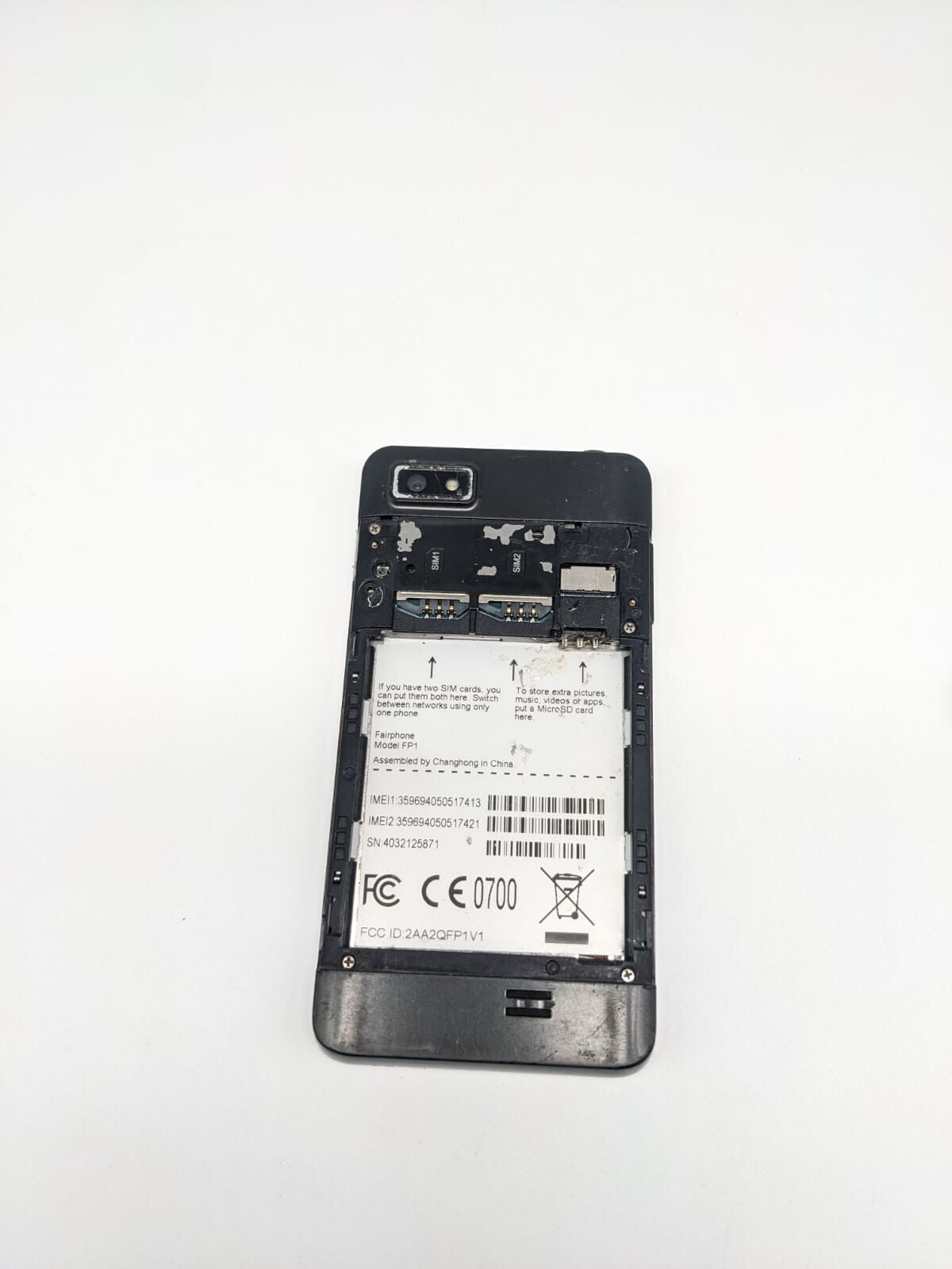 Fairphone FP1 Dual Sim Smartphone | OHNE AKKU | UNGETESTET
