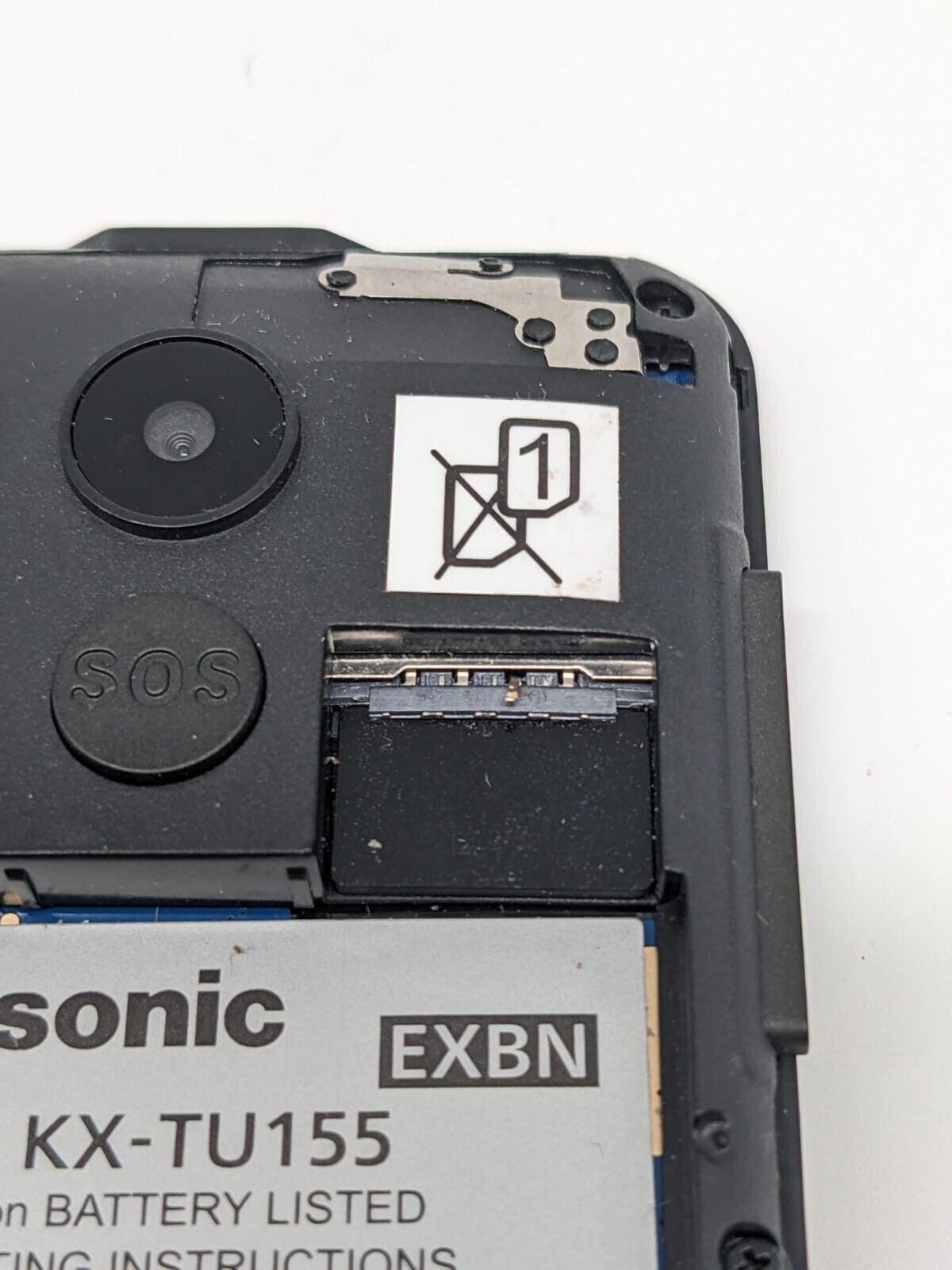 Panasonic KX-TU155 Schwarz Seniorentelefon | OHNE AKKU | SIMSLOT DEFEKT