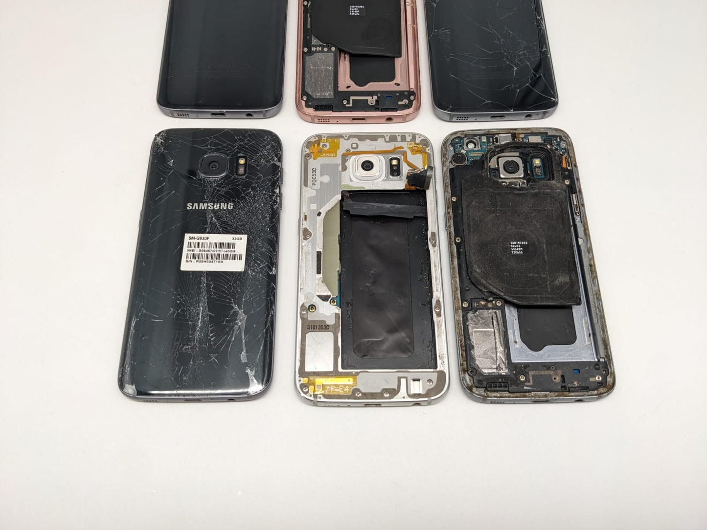 6x Samsung Galaxy S7 SM-G930F Konvolut Sammlung Posten | DEFEKT