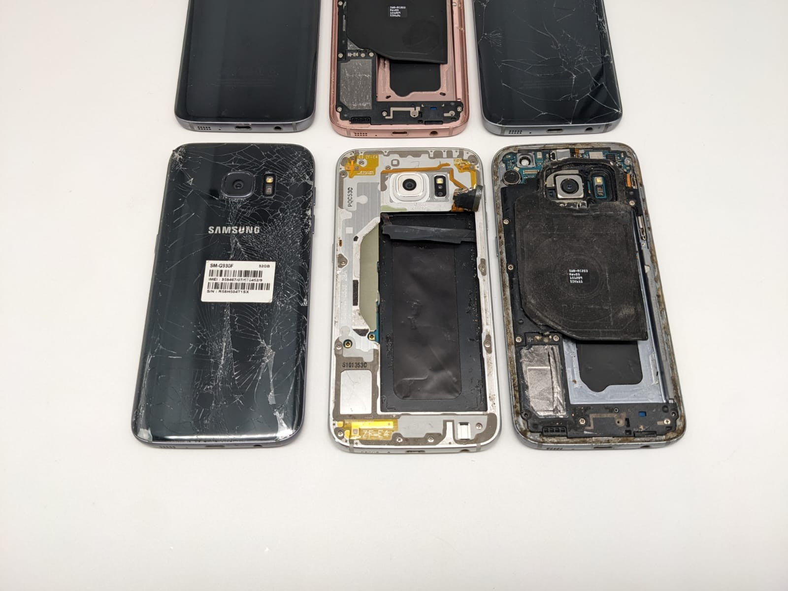 6x Samsung Galaxy S7 SM-G930F Konvolut Sammlung Posten | DEFEKT
