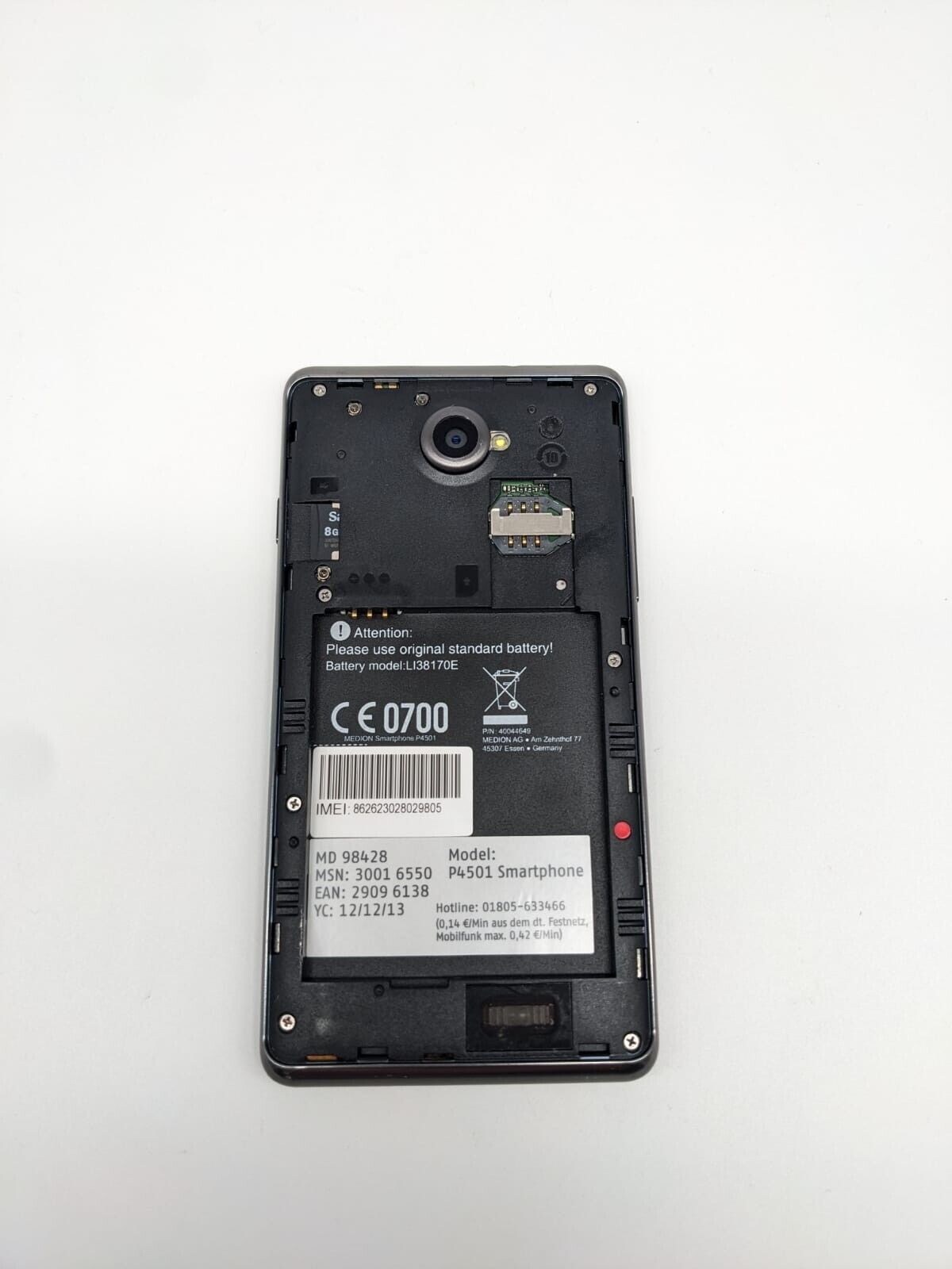 MEDION LIFE P4501 Schwarz Smartphone | OHNE AKKU | UNGETESTET | TOP DISPLAY