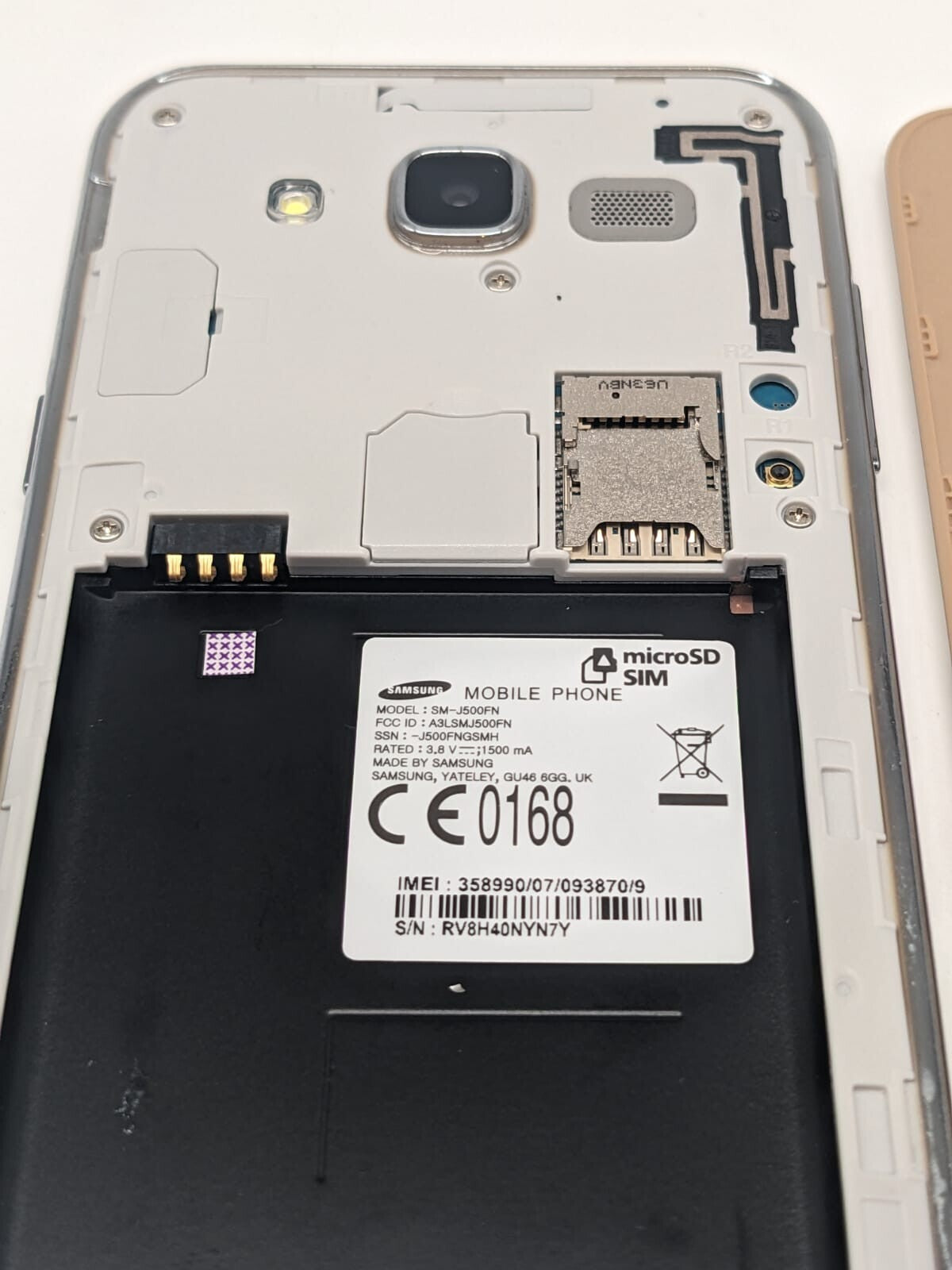 Samsung Galaxy J5 SM-J500H 2015 Gold | OHNE AKKU | TOP DISPLAY