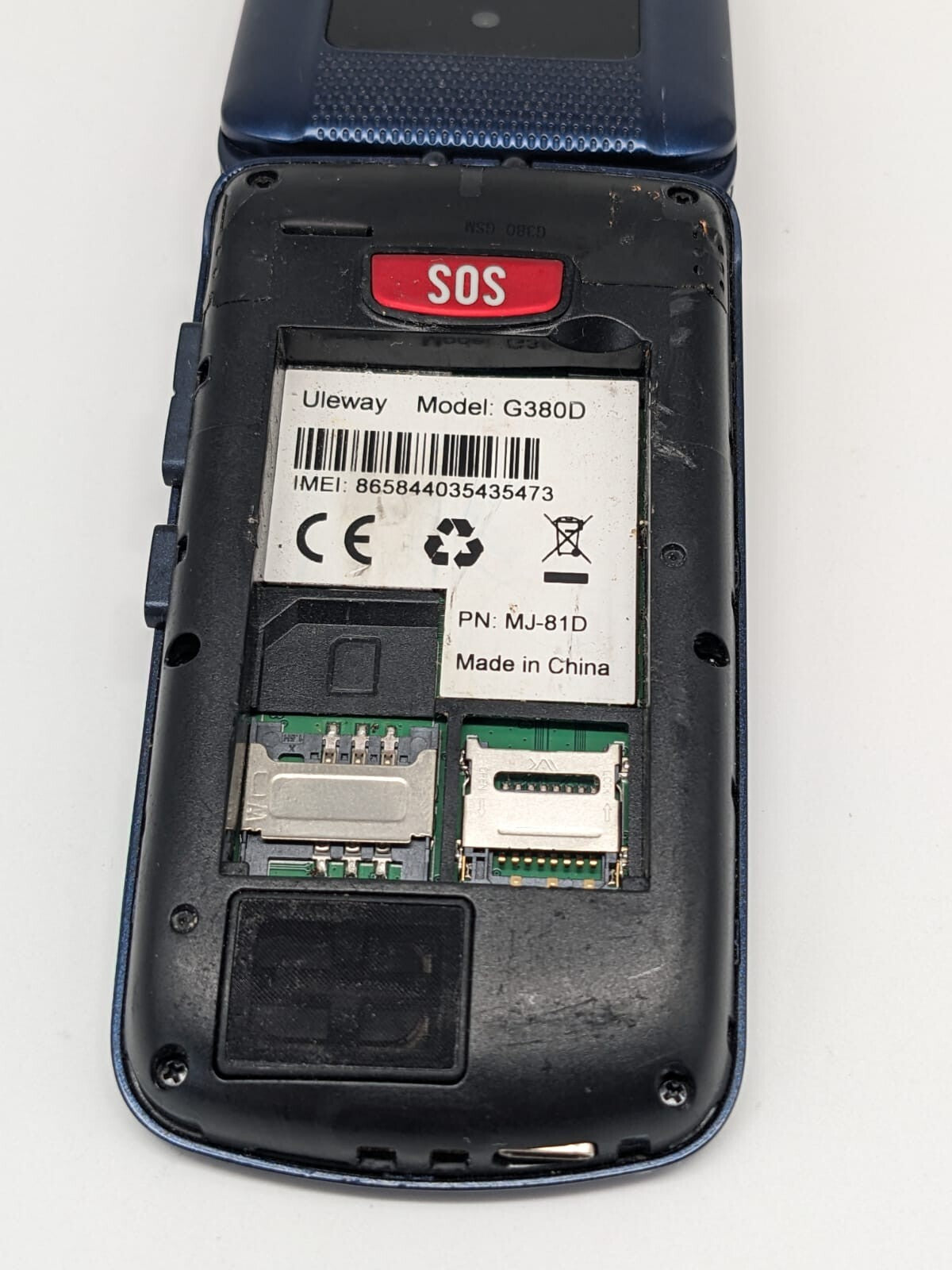 Uleway G380D Seniorenhandy Blau Klapphandy | OHNE AKKU | OHNE SIMLOCK