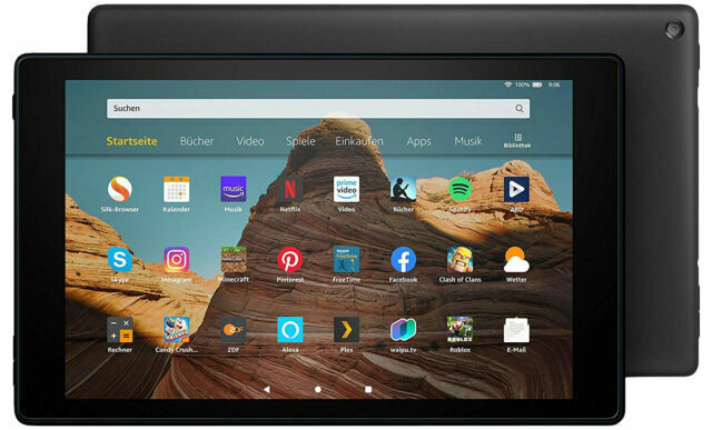 Amazon Fire HD 10 (9th Generation) Schwarz Tablet | LÄDT NUR BIS 19%